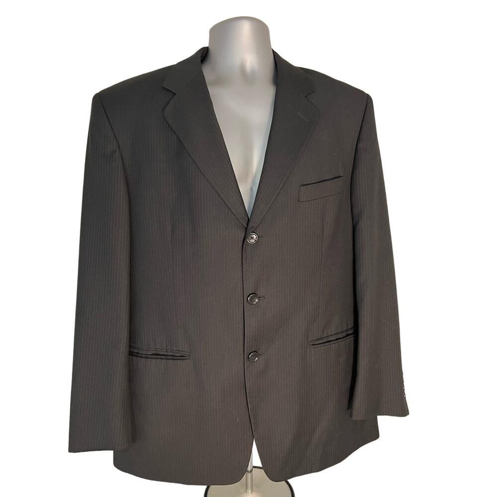 Kilburne & Finch Black Pin Stripe Three Button Sports Jacket, Size 42R